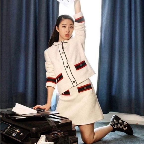 Maje Tweed Jacket and Skirt Suit - Picture 7 of 9